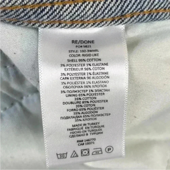 RE/DONE '90s High Rise Loose Dark‎ Wash High Rise Straight Leg Jean - Picture 10 of 10